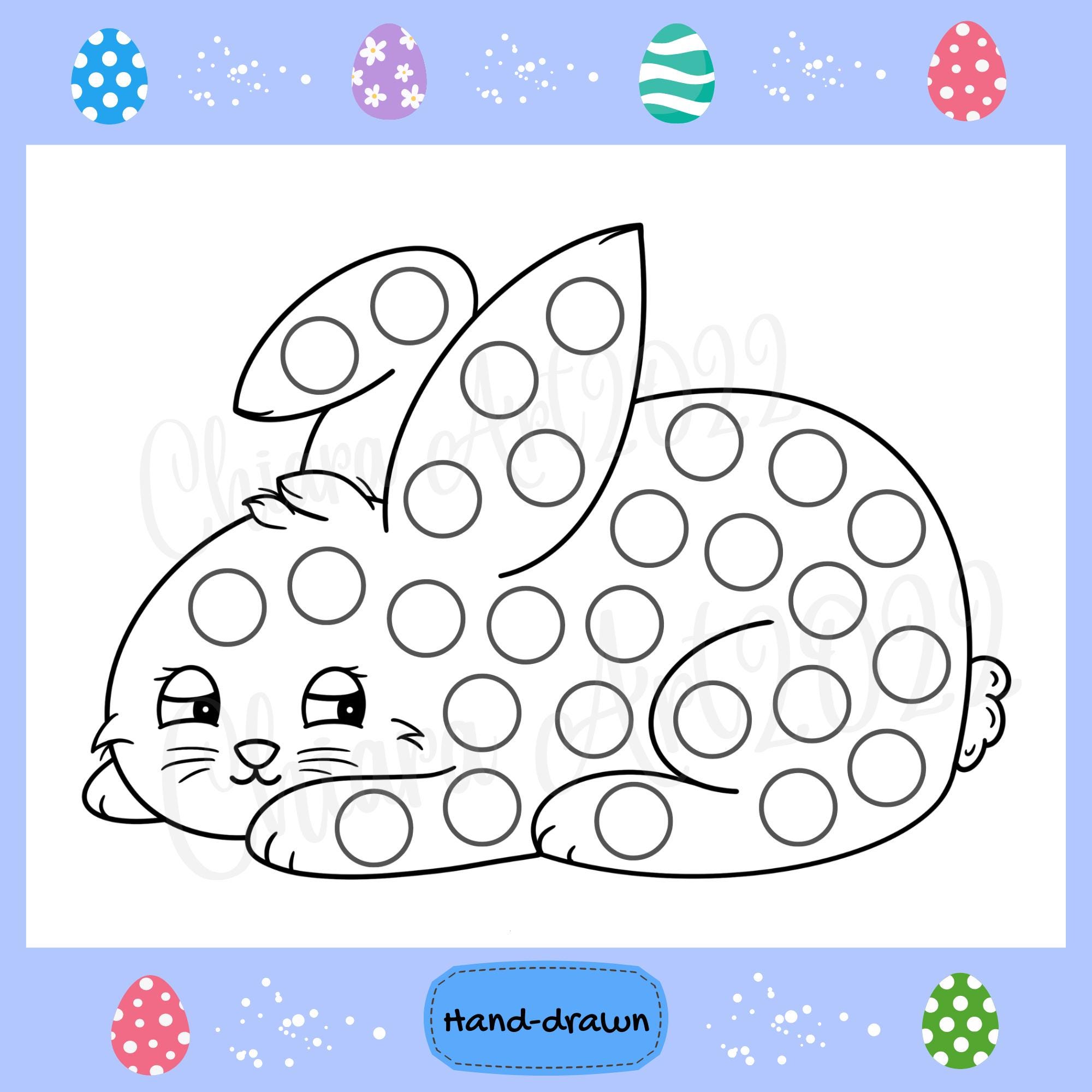 Easter Dot Sticker Activity Printable, Easter Craft Toddlers, Do a Dot ...