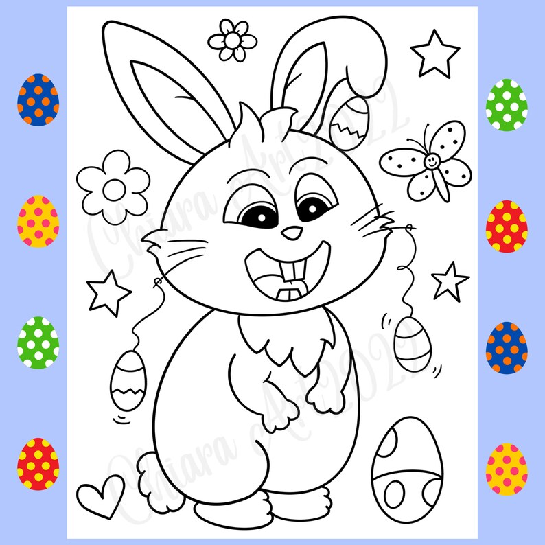 cute easter bunny coloring sheets printable