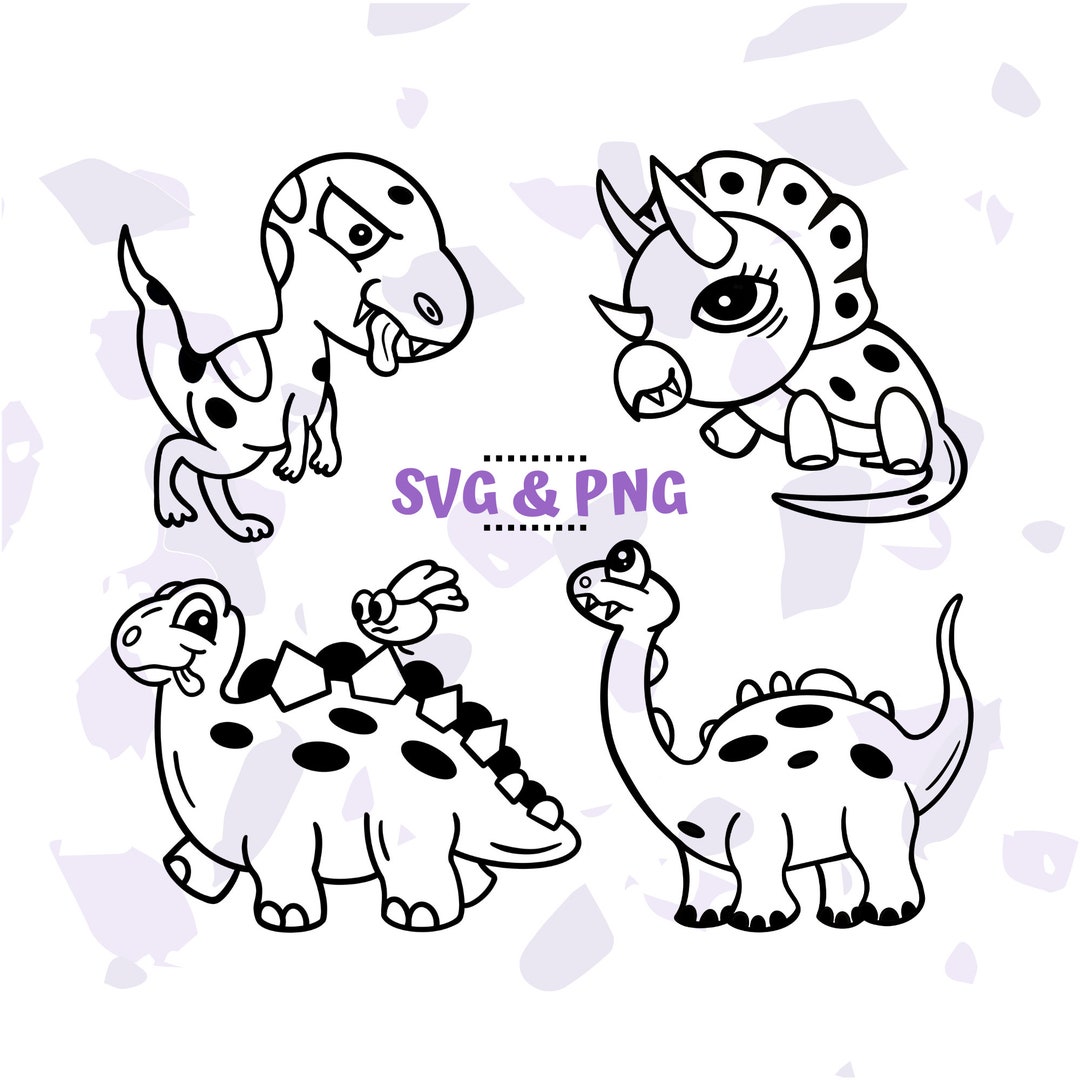 Dinosaur SVG Bundle Cute Dinosaurs Svg for Girl and Boy - Etsy Ireland
