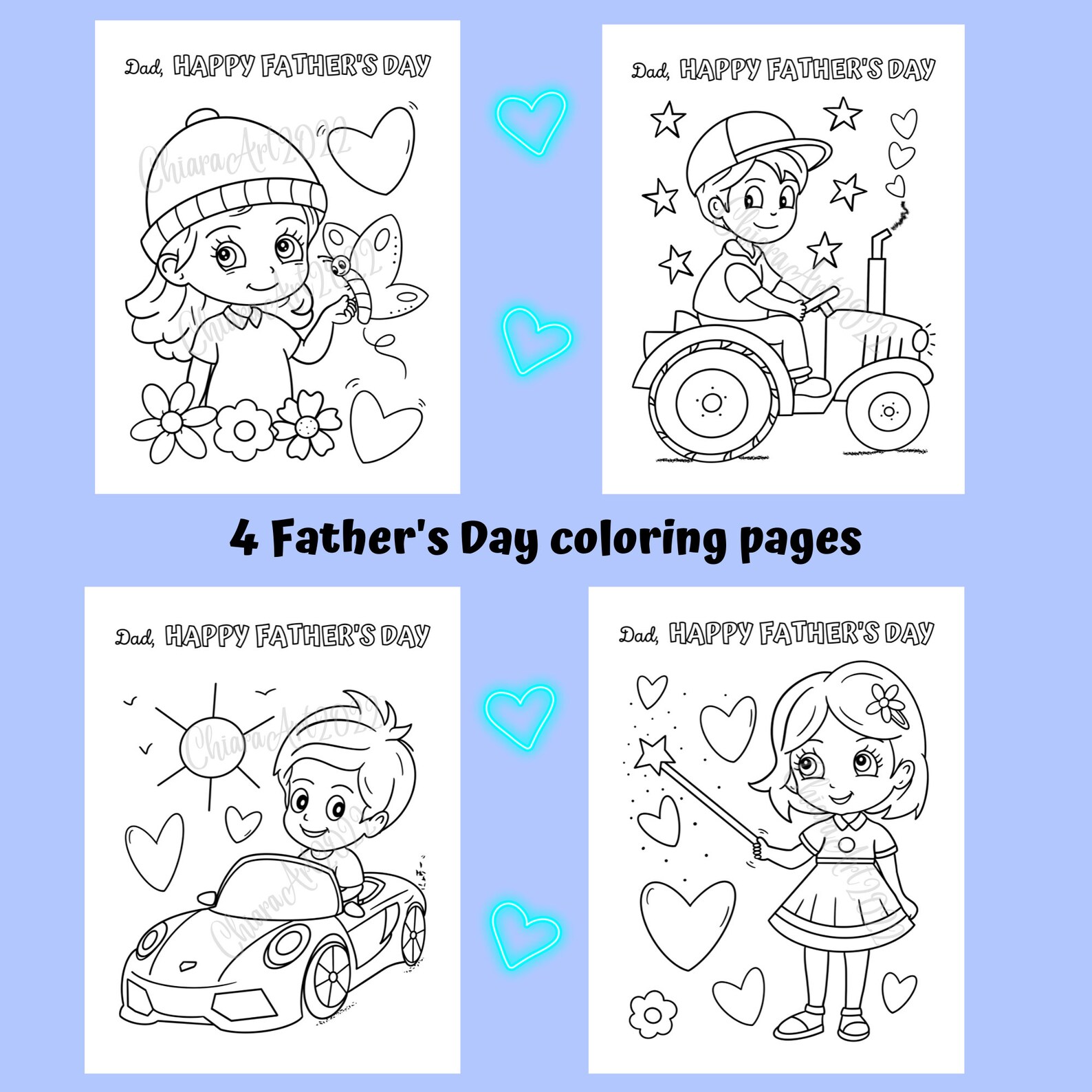 Father's Day Coloring Pages for Kids, Happy Father's Day Printable ...