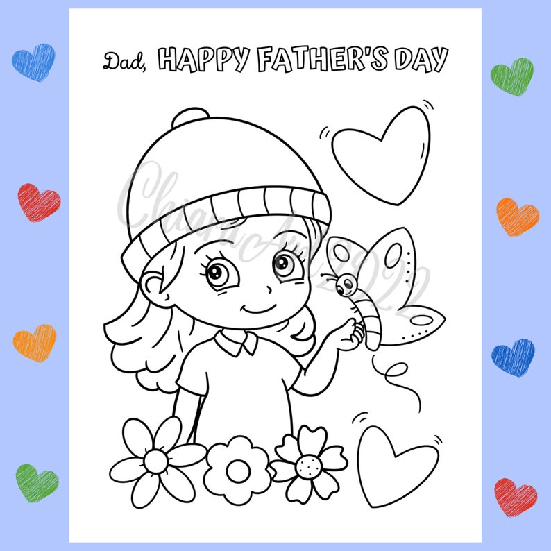 Father's Day Coloring Pages for Kids, Happy Father's Day Printable ...