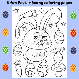cute easter bunny coloring pages printable