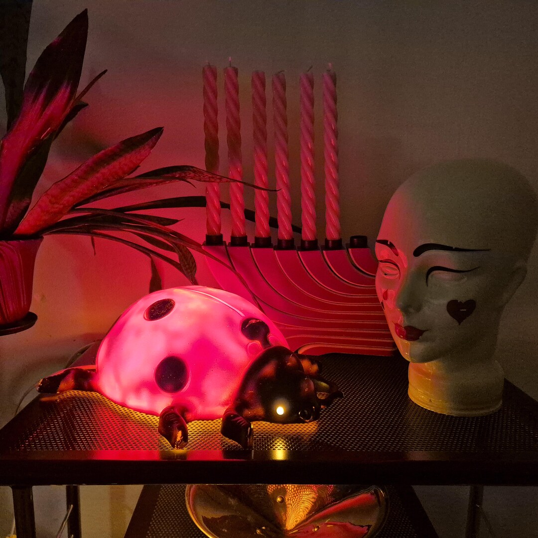 Vintage Heico Ladybug Wall Lamp – 1990s German Kids Night Light
