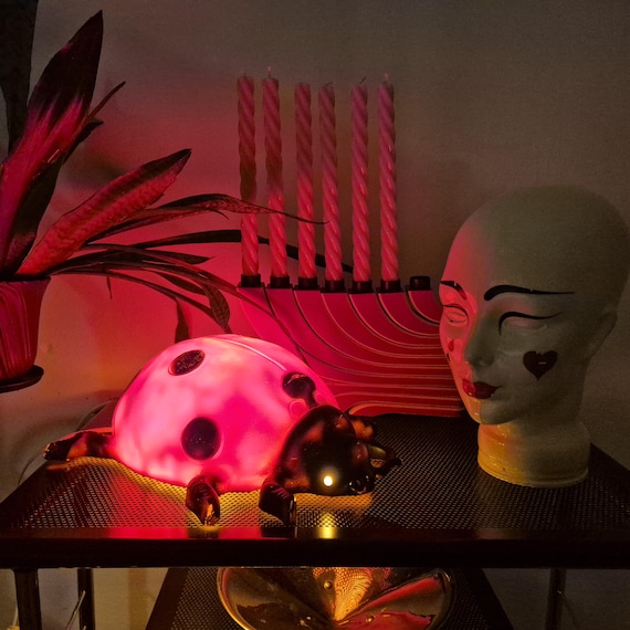 Vintage Heico Ladybug Wall Lamp – 1990s German Kids Night Light
