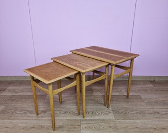 RARE! Mid century Danish OAK Nesting Tables by Kai Kristiansen for skovamand & Andersen, 1960s, Coffee Table, Side Table