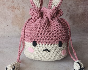 Bourse lapin au crochet