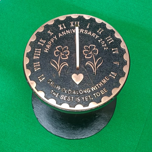 Custom shops Personalized Brass Garden Sundial Anniversary Gift, Couple Gifts, Christmas Gift