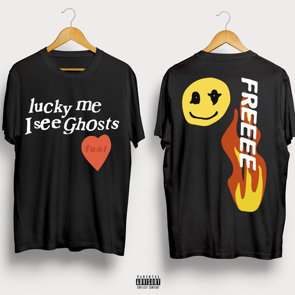 Lucky Me I See Ghosts T-shirt / tshirt / kids see ghosts / kanye west / kid cudi / music / rap / ghosts / graphic tee / gift / trend / merch