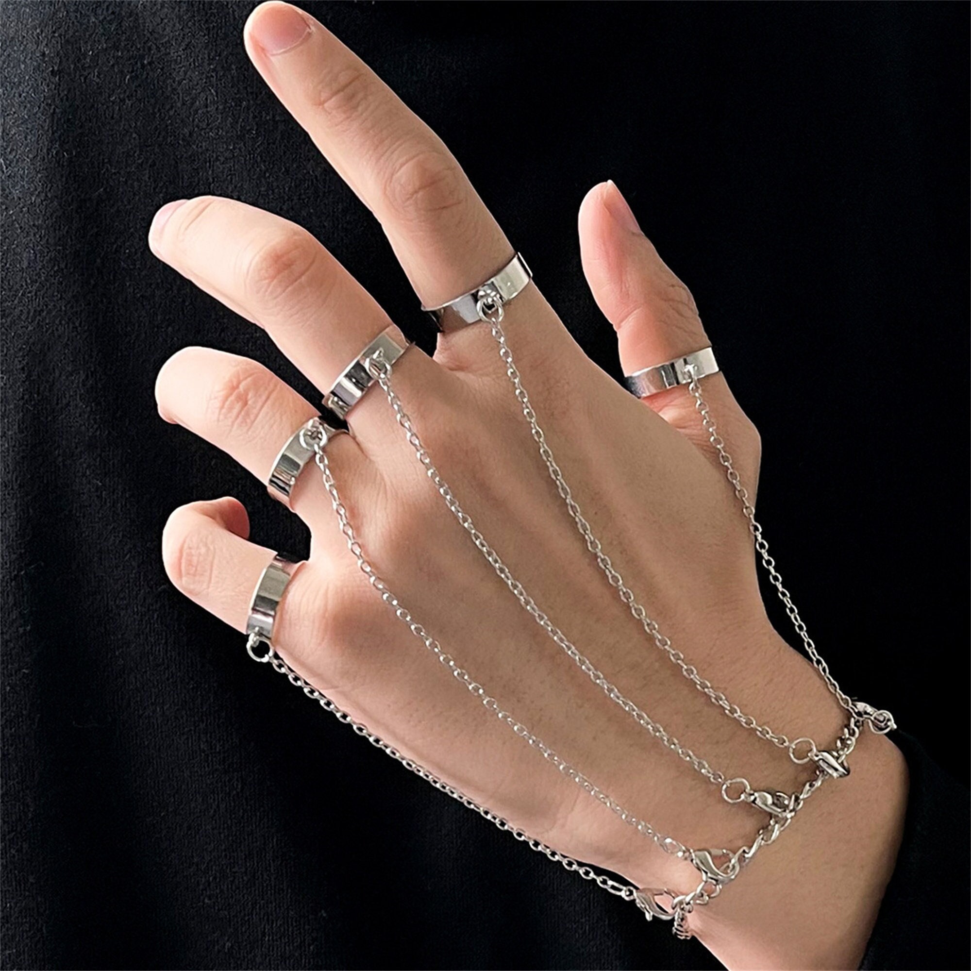 Gothic Ring Bracelet - Etsy