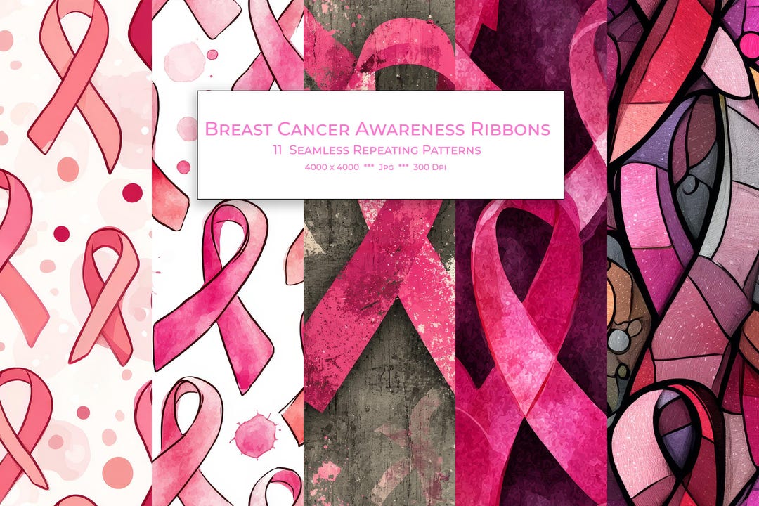 Breast Cancer Awareness Ribbon Patterns - Etsy