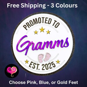 Gramms / Grandparent gift / Baby Plaque / Baby Announcements / Gramms present / Promoted to Gramms / announcements / Grand kids