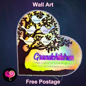 Family tree / Grandchildren / Grandparents / birthday gift / birds / family / birthday present / family gift / plaque / gifts / keepsake