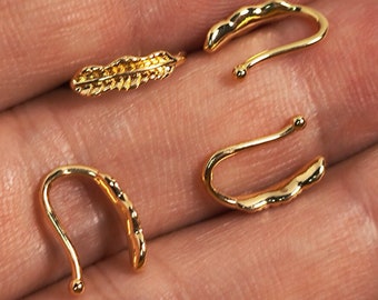 The Cuff Nose  Non-Piercing Clip Jewelry for Everyday - Nose Ring Leaf Nose Rings Fake Earrings Nose Piercing Fake Piercing