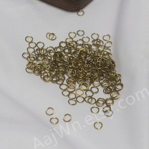50個 3 mm 4 mm 5 mm 6 mm 真鍮スプリットリング、スプリットジャンプリング、ラウンドスプリットリング、バルクジャンプリング