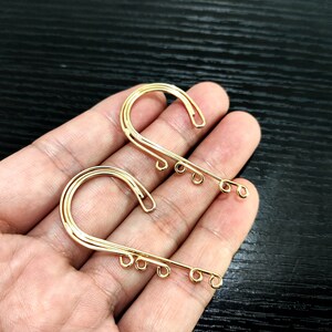 Question Mark/Symbol Oversized Earring Connector gold-plated stud earrings,shaped earrings， Earring Accessories, Charm Earrings Making