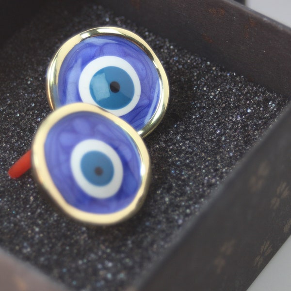 4 exquisite blue devil eye stud earrings-earrings-the best gift for lovers-adult's day gift