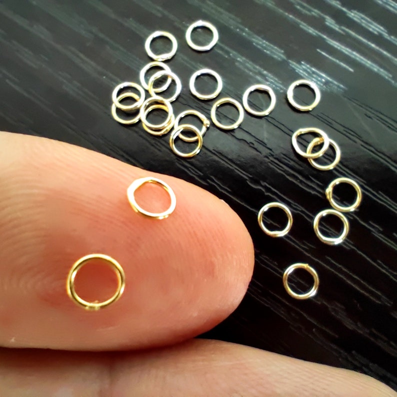 Round Jump Rings 50pcs Round Closed Jump Ring 18 & 20 Gauge - 14k Gold, 18k Gold, Silver ...