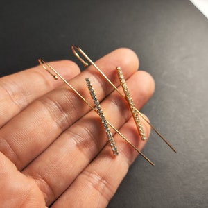 Extended needle ear hook, cross ear ear hook, FLUTE ear hook, single earring Edgy earring, curved needle ear line, simple ear hook wholesale