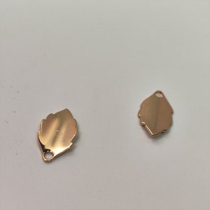 10pcs+14k Gold Plated Openwork Leaf Earring Charm, Gold Leaf Earring Pendant, Necklace Pendant, Earring Making Supply Wholesale