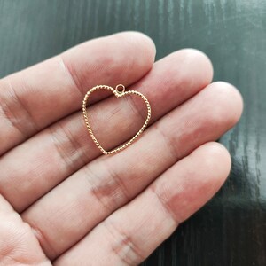 4 pierced peach-shaped earrings pendant -14k gold earrings-heart type-accessories-earrings pendant
