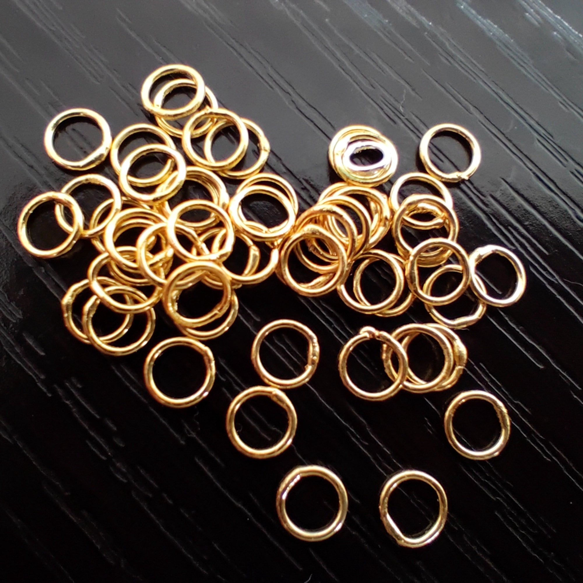 Round Jump Rings 50pcs Round Closed Jump Ring 18 & 20 Gauge - 14k Gold, 18k Gold, Silver ...
