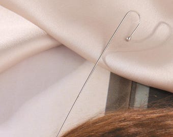 Extended Ear Needles, Circular Ear Needles - Single Earrings - Edgy Earring Earring Puncture-silvering Ear Rod Needle Earring Wholesale,a272