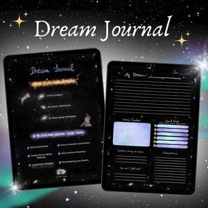 Traumtagebuch (digital & undatiert), Himmlisches, Höheres Selbst, Spirituelles, Astronomisches, Sterne, Kosmische Anleitung, Witchy Notizbuch, GoodNotes iPad