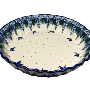 Fluted Pie Dish- Ceramics Boleslawiec AC Polish Pottery