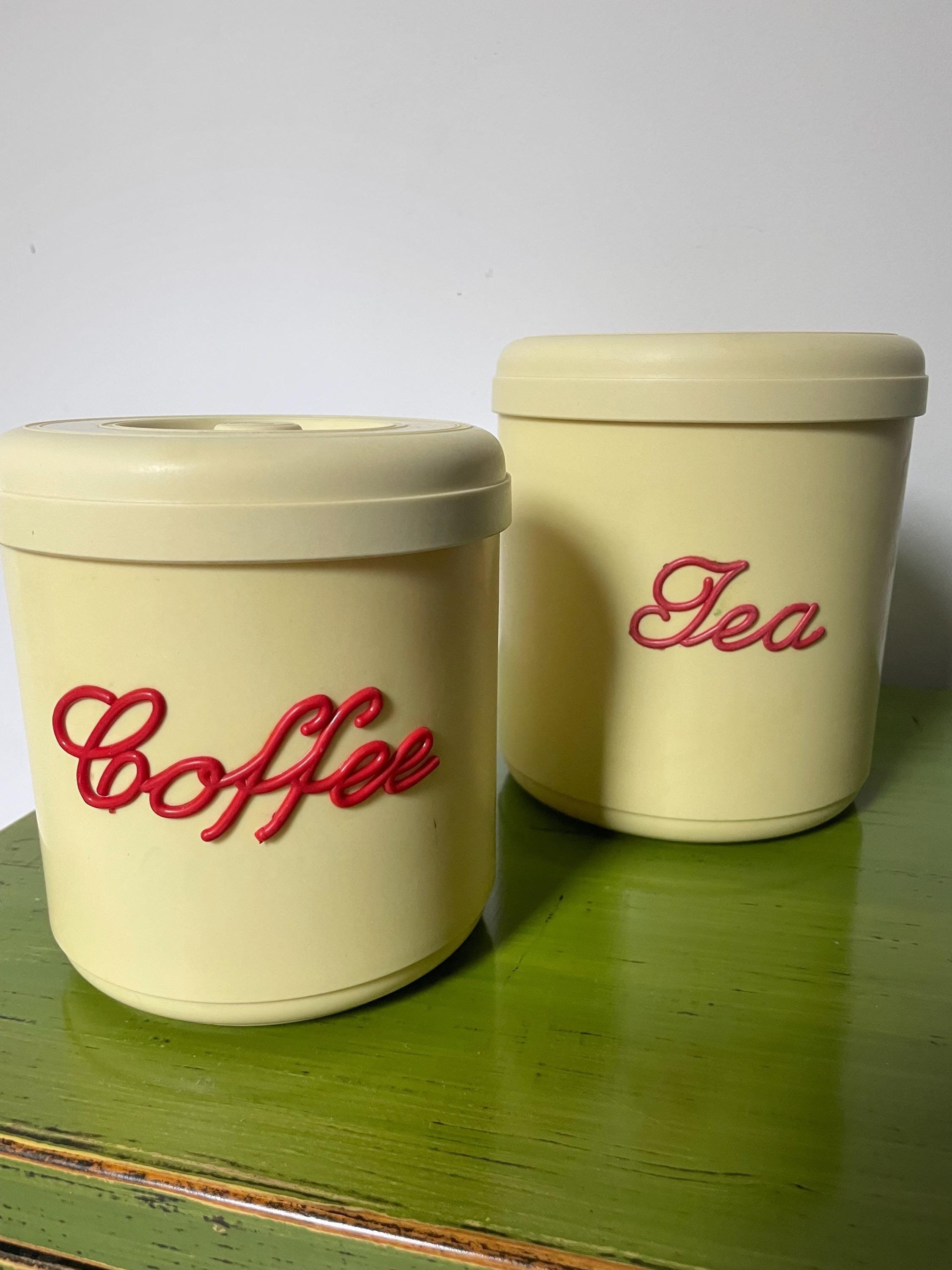 Storage Container Red Tea Coffee Sugar Canisters Argos Red Tea