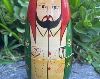 Unique set of five vintage matryoshka nesting dolls