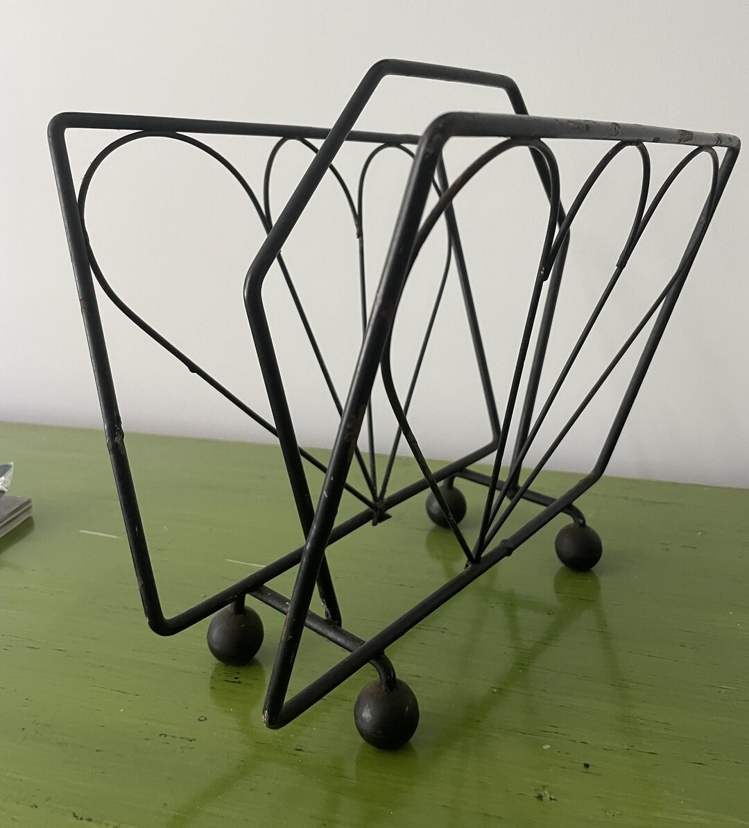 Vintage Metal Magazine Holder From the 1960s Etsy