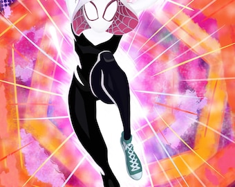 スパイダーグウェン アートプリント - オリジナルアートワーク