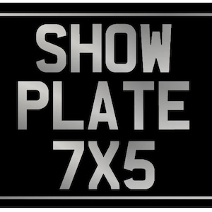 7” x 5” motocicleta negra y plateada Moto Placa de matrícula Novedad Franqueo gratis reflectante