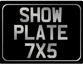 7” x 5” black and silver motorcycle Motor Bike Novelty number plate Free Postage reflective