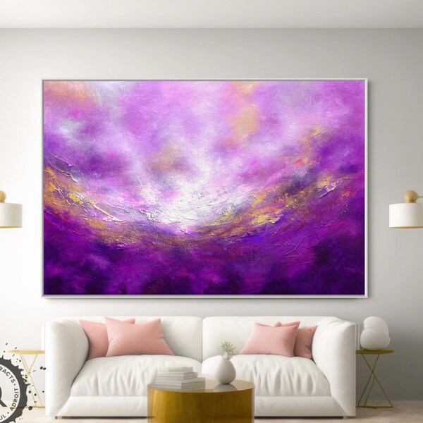 Purple Abstract Art Etsy UK