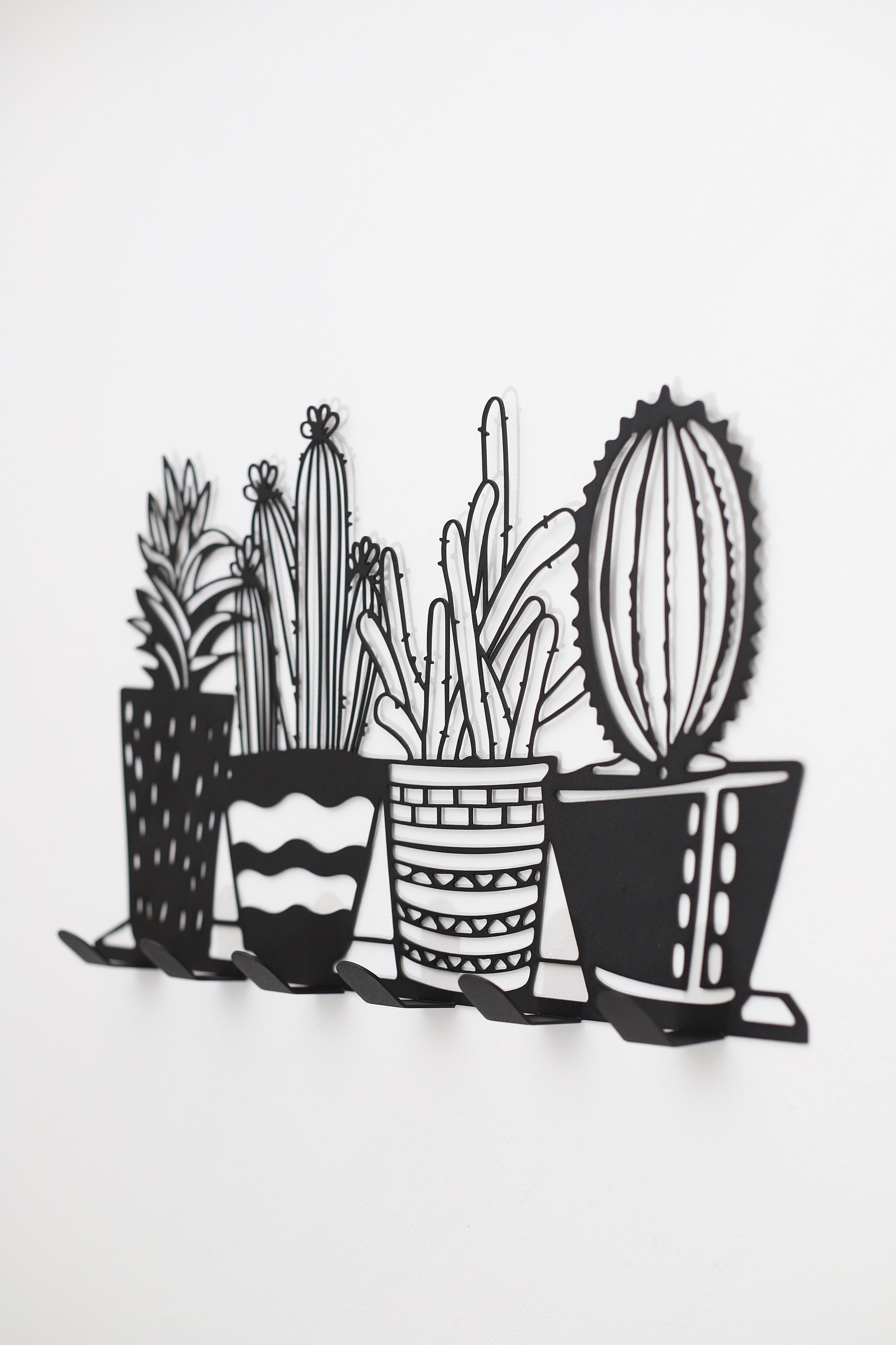 Metal Cactus Rack, Cactus Metal Wall Decor, Cactus Coat Rack, Cactus