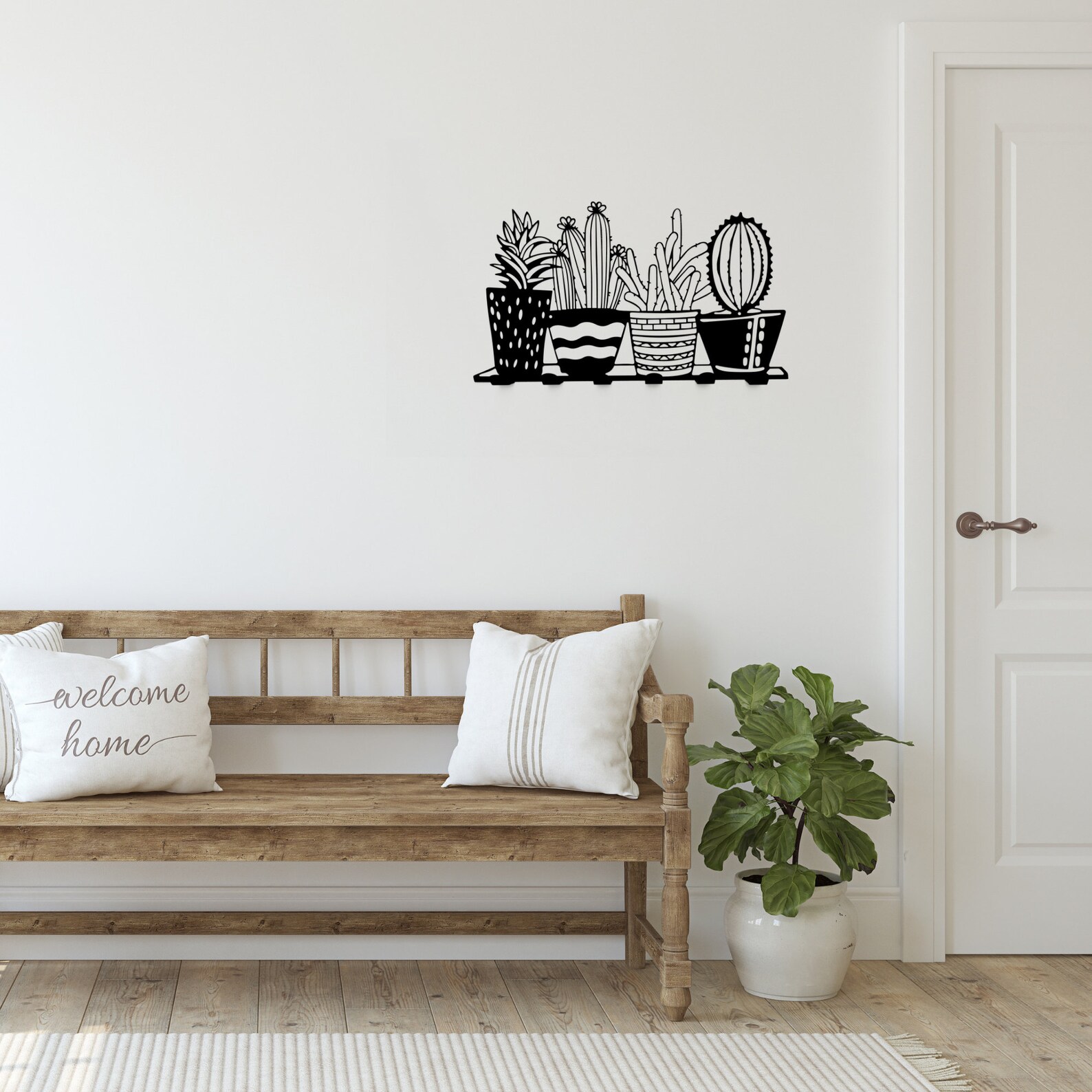 Metal Cactus Rack, Cactus Metal Wall Decor, Cactus Coat Rack, Cactus