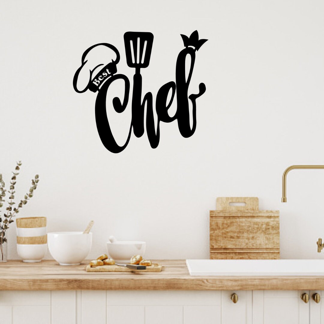 Best Chef Metal Wall Art Kitchen Wall Decoration Metal Chef - Etsy