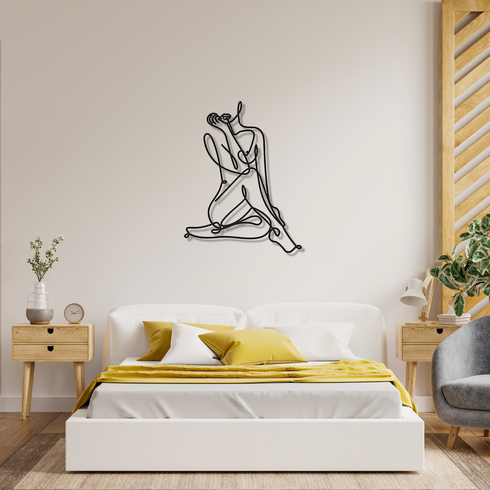 Woman Body Metal Wall Art Woman One Line Metal Wall Decor Etsy