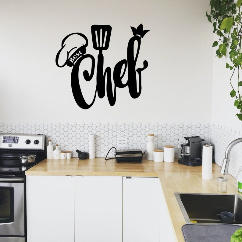 Best Chef Metal Wall Art Kitchen Wall Decoration Metal Chef Etsy