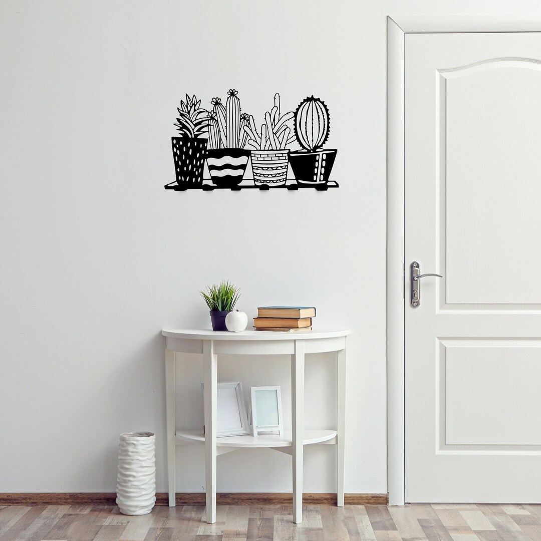 Metal Cactus Rack, Cactus Metal Wall Decor, Cactus Coat Rack, Cactus