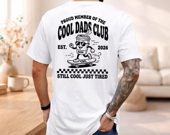 T-shirt club de papa cool rétro, t-shirt imprimé encore cool juste fatigué, chemise drôle de vie de papa, t-shirt personnalisé de l'année de l'est, cadeau papa cool, cadeau de fête des pères