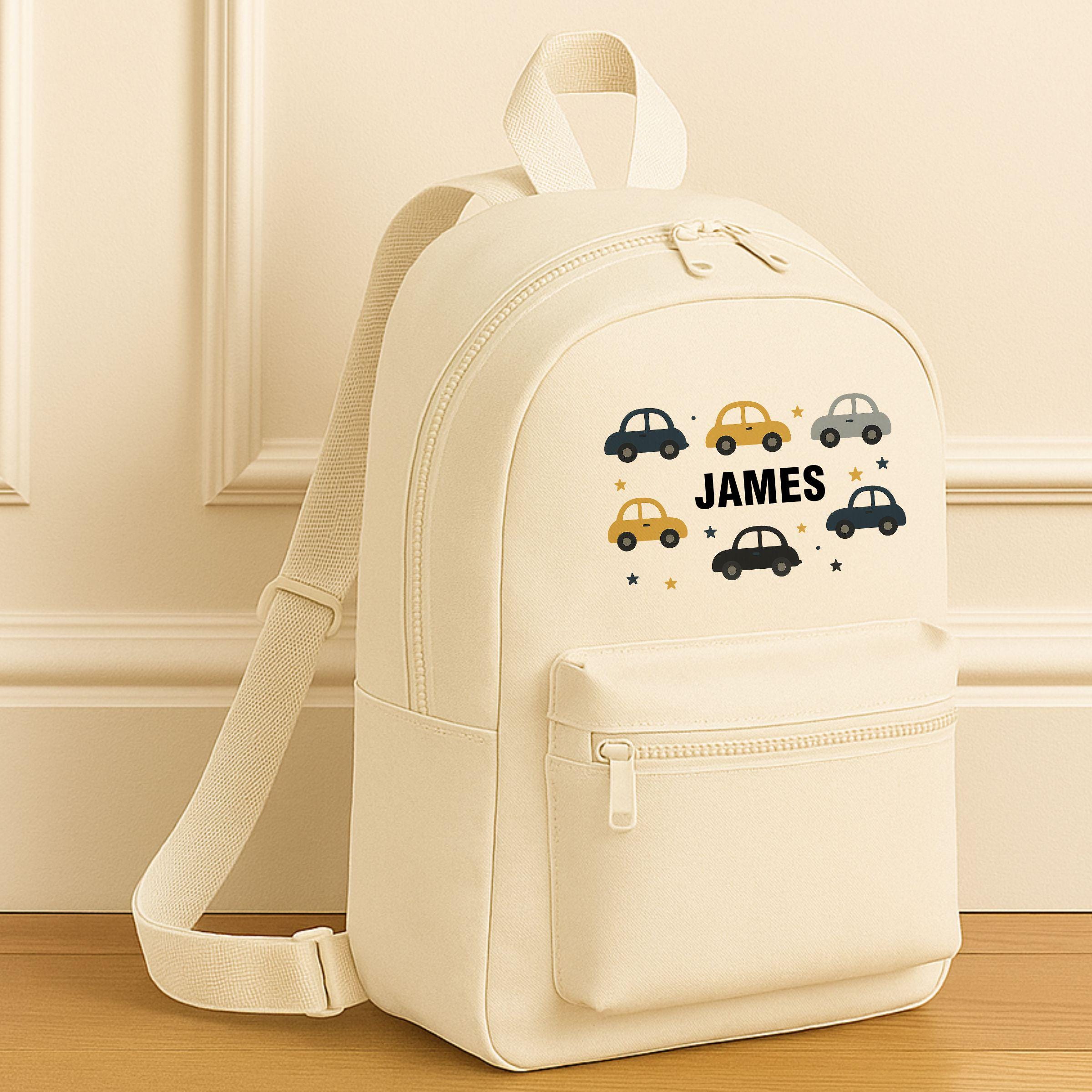 Zaino Personalizzato Bambini Con Nome: Dinosauri, Scuola Materna, 25x15x30 Cm, Leggero