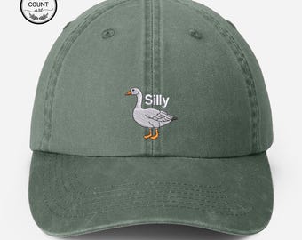 Silly Goose Embroidered Hat, Vintage Silly Goose Baseball Cap, Mom Dad Wildlife Hat, Outdoor Camping Hat, Gift for Dad,  Animal Lover Gifts