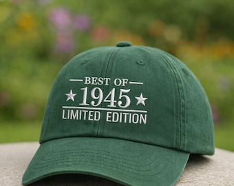 Personalized Limited Edition Hat, Custom Embroidered Vintage Cap, Best of 1966 Birthday Hat, Milestone 70th Birthday Hat, Father's Day Gifts