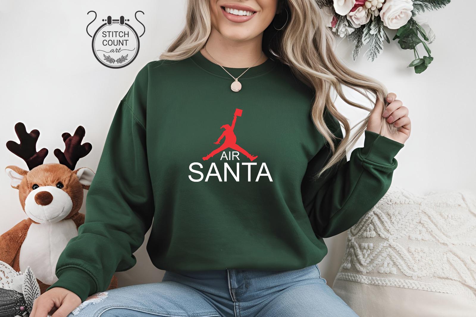 Air Santa Christmas Sweatshirt, Funny Air Santa Printed Christmas Jumper, Spread Holiday Cheer Crewneck Xmas Sweater, Christmas Gift for Him