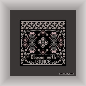 Floral seasonal counted cross stitch sampler spring cross stitch sampler pattern xstitch sampler flower design cross stitch pattern PDF only