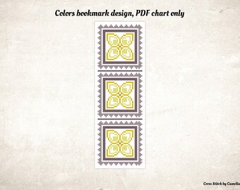 Colors Bookmark Cross Stitch Pattern: Beginner DIY (PDF Download)