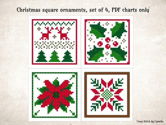 Christmas_Ornaments_crossstitch_pattern_StitchOnGoodLuck