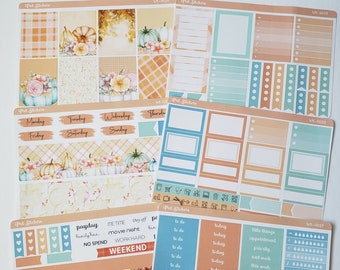 Autumn Fall Planner Stickers • Weekly Spread Kit for Erin Condren, Happy Planner • Planning Stickers